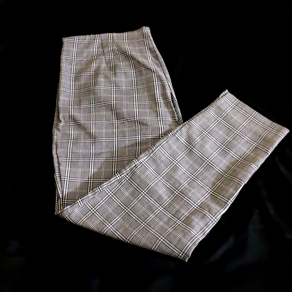 Gray plaid pants